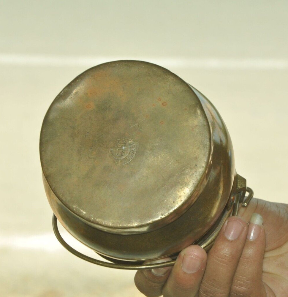 Vintage Brass Unique Shape Handcrafted Solid Oil/Ghee/Milk Pot