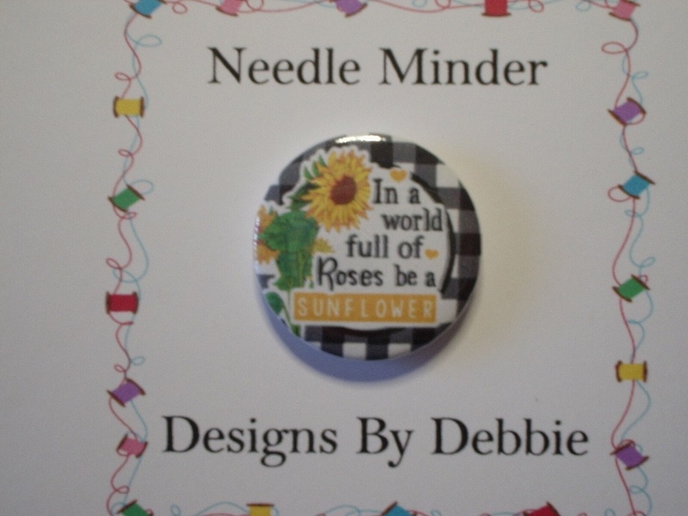 Magnetic Needle Minder Keeper Cross Stitch Button  / Fridge Magnet 