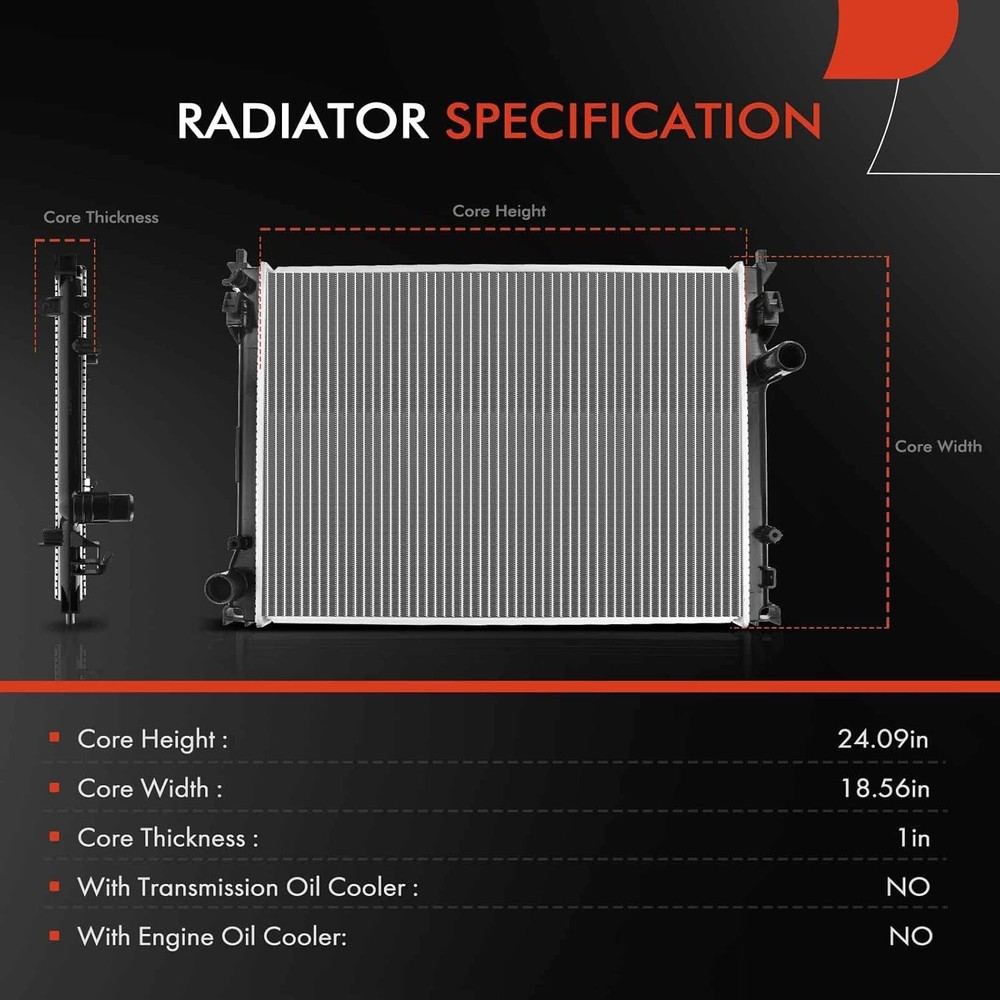 A-Premium Engine Coolant Radiator Dodge Charger 2009-2021