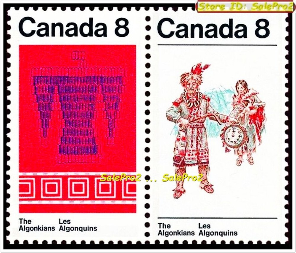 CANADA 1973 CANADIAN INDIANS ALGONQUINS MINT FV FACE 16 CENT MNH STAMP SET