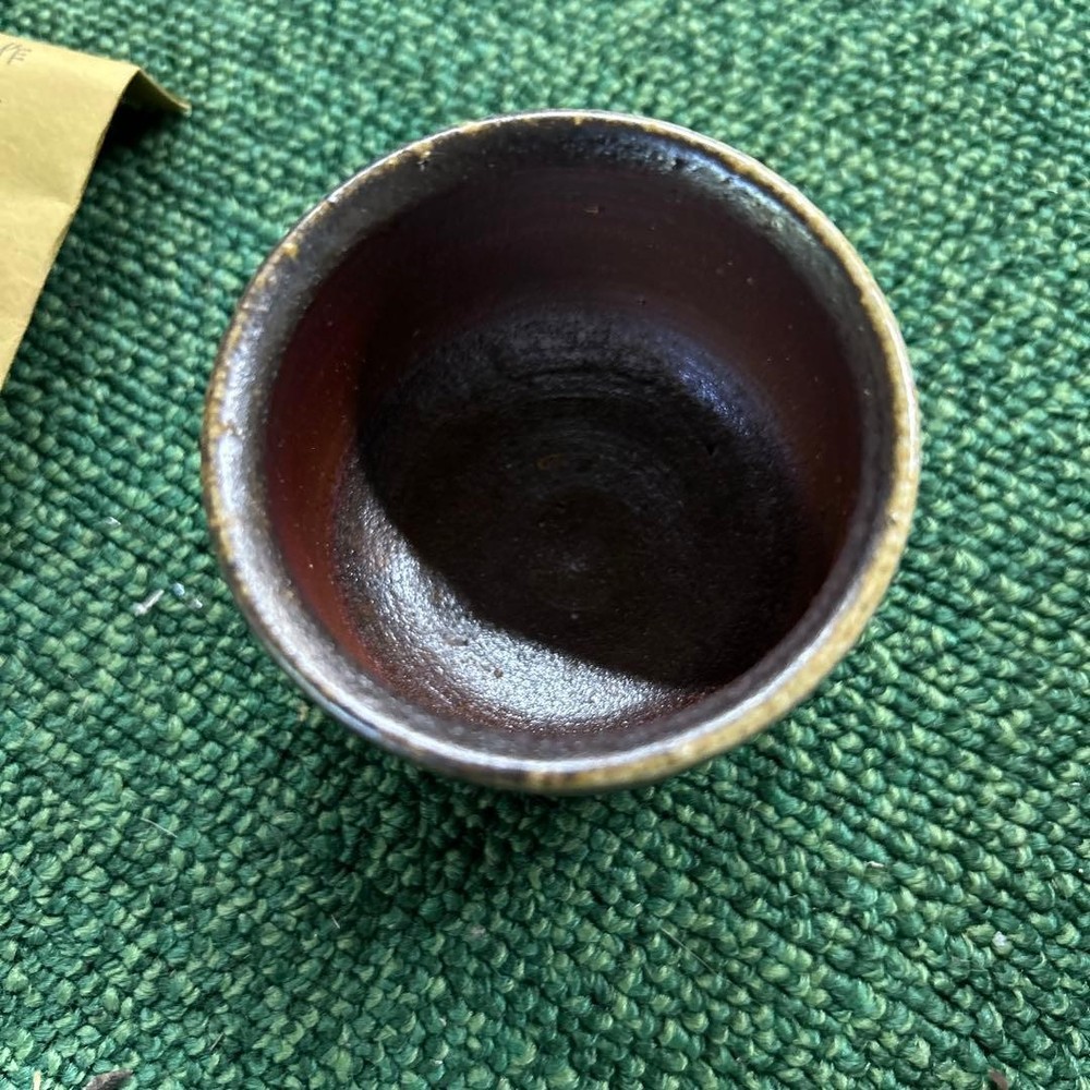 Bizen ware sake bottle choko mouth