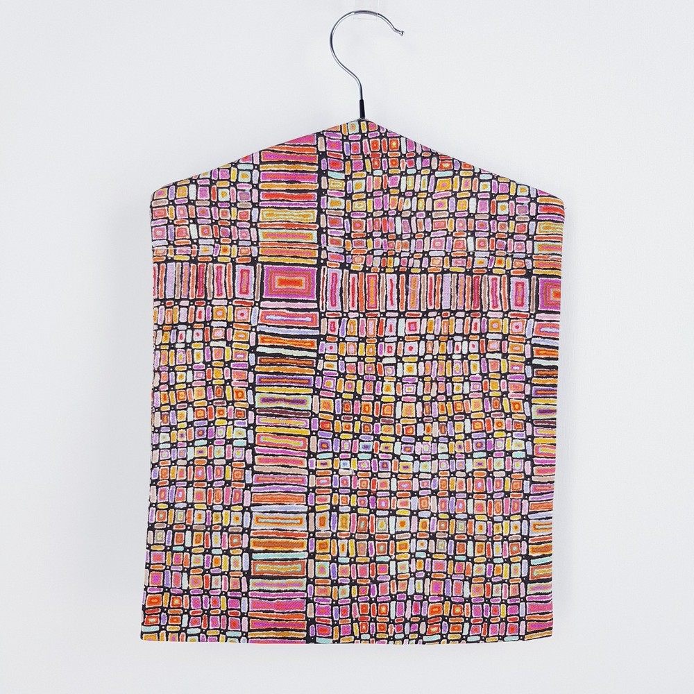 Peg Bag Handmade Multi-Coloured Abstract Print Lined Laundry Clothes Peg Holder