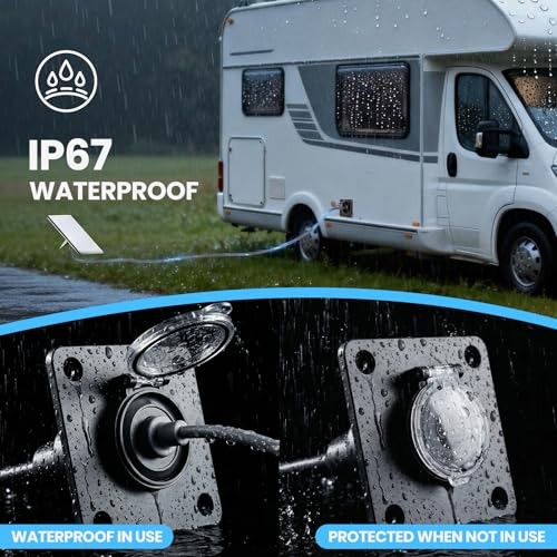 Waterproof Wall Socket Passthrough for Starlink Mini, IP67 Waterproof Panel