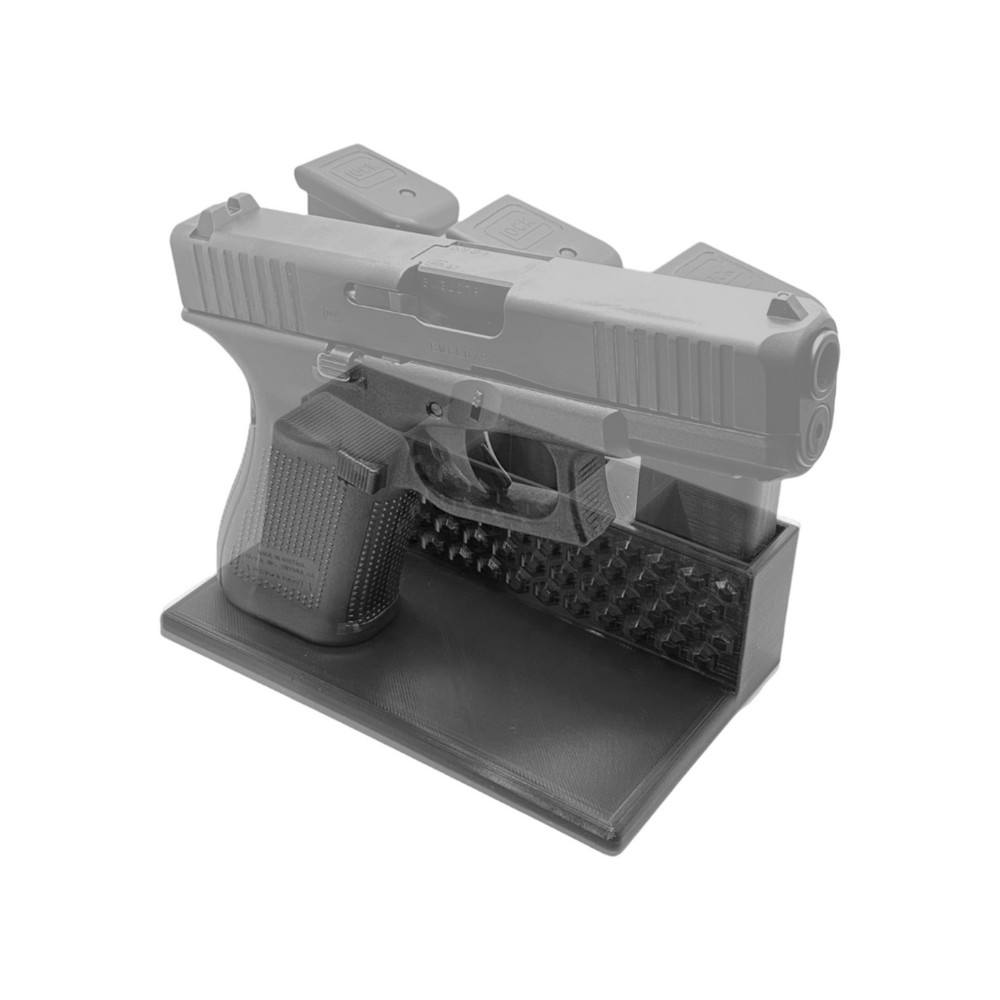 Glock Compatible Stand W/ Mag Holder / Safe Firearm Holder Organizer Storage