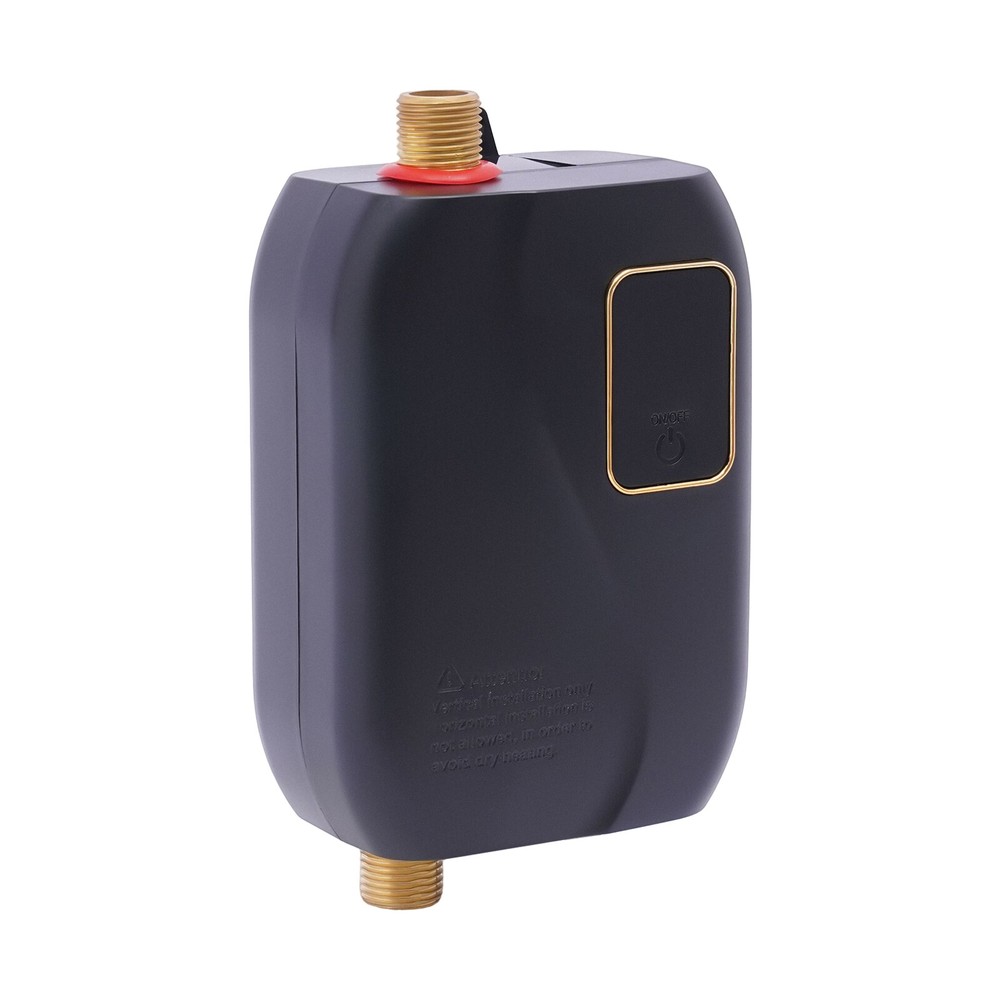 3000W Instant Mini Water Heater, IPX4 Waterproof, 68-122°F, Overheat Protection