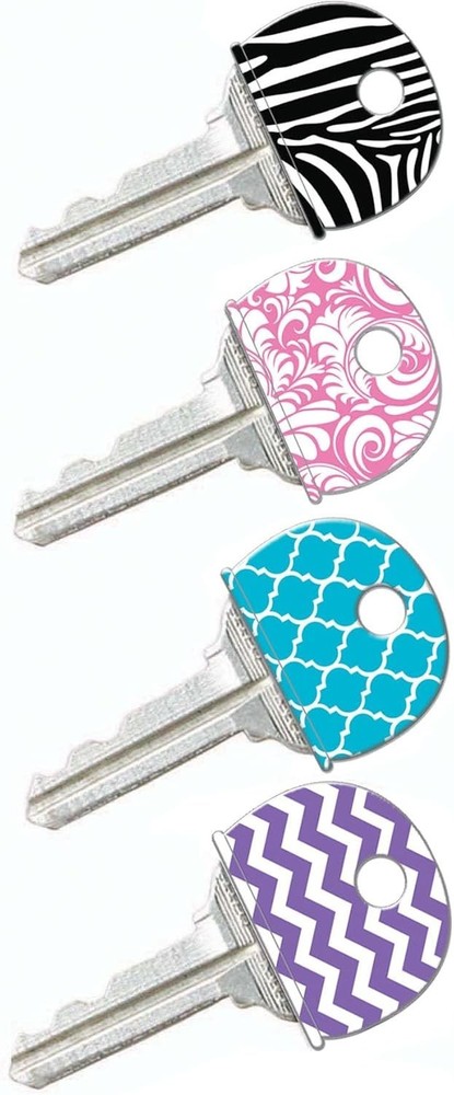 Vinyl, Designer Pattern Key Identifier Caps, 4 Pack 16304