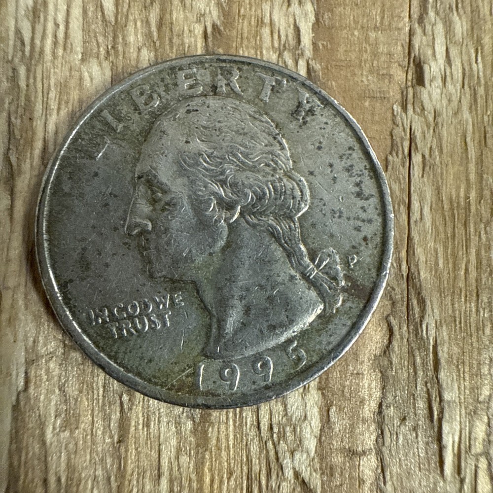 1995 P Washington Quarter ERROR RARE "In COD We Trust"