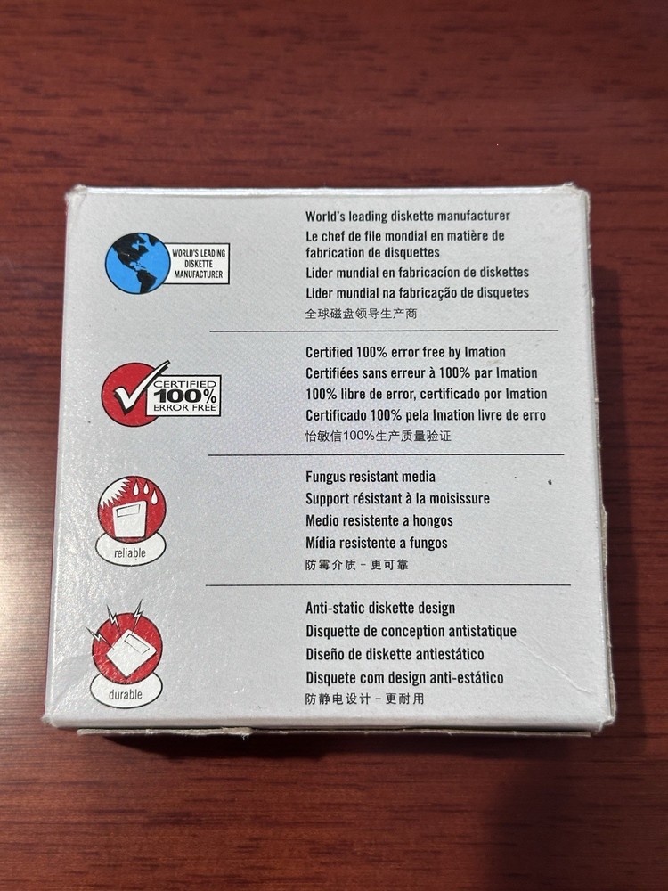 VTG Imation 3.5" Floppy Disk 9 Pack 1.44MB IBM Open Box