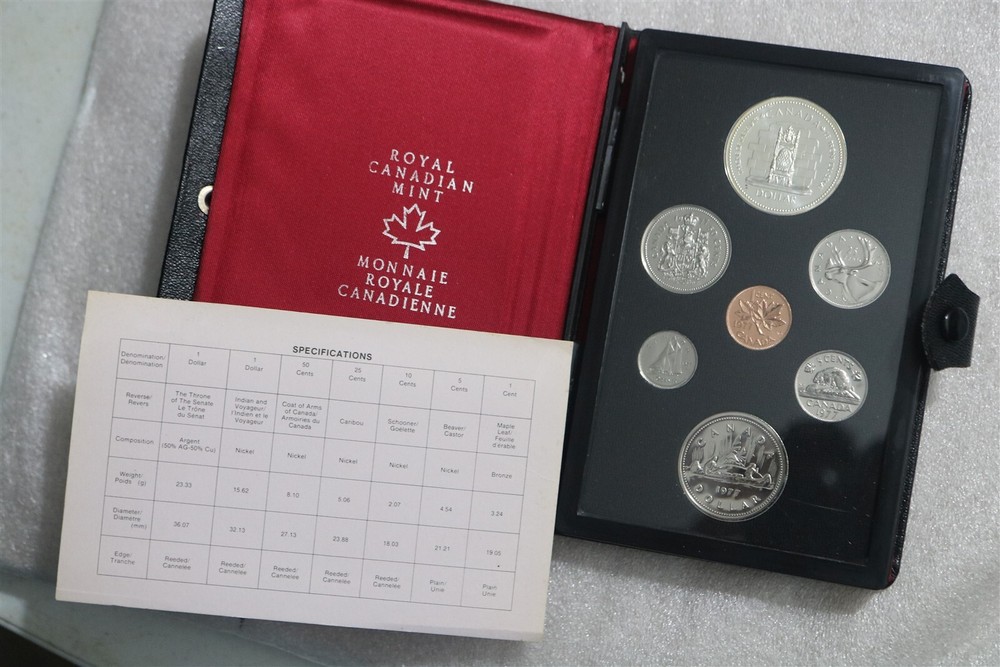 🧭 🇨🇦 CANADA 1977 MINT SET WITH SILVER & COA B58 #98 LAR