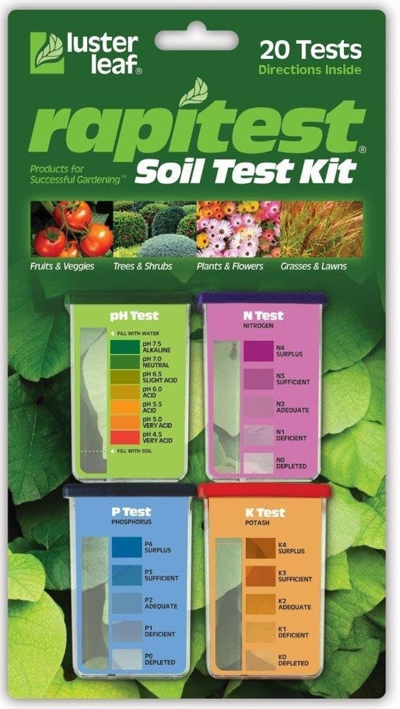 Rapitest Soil Test Kit for Gardens, 20 soil testers completely, accurate pH kit