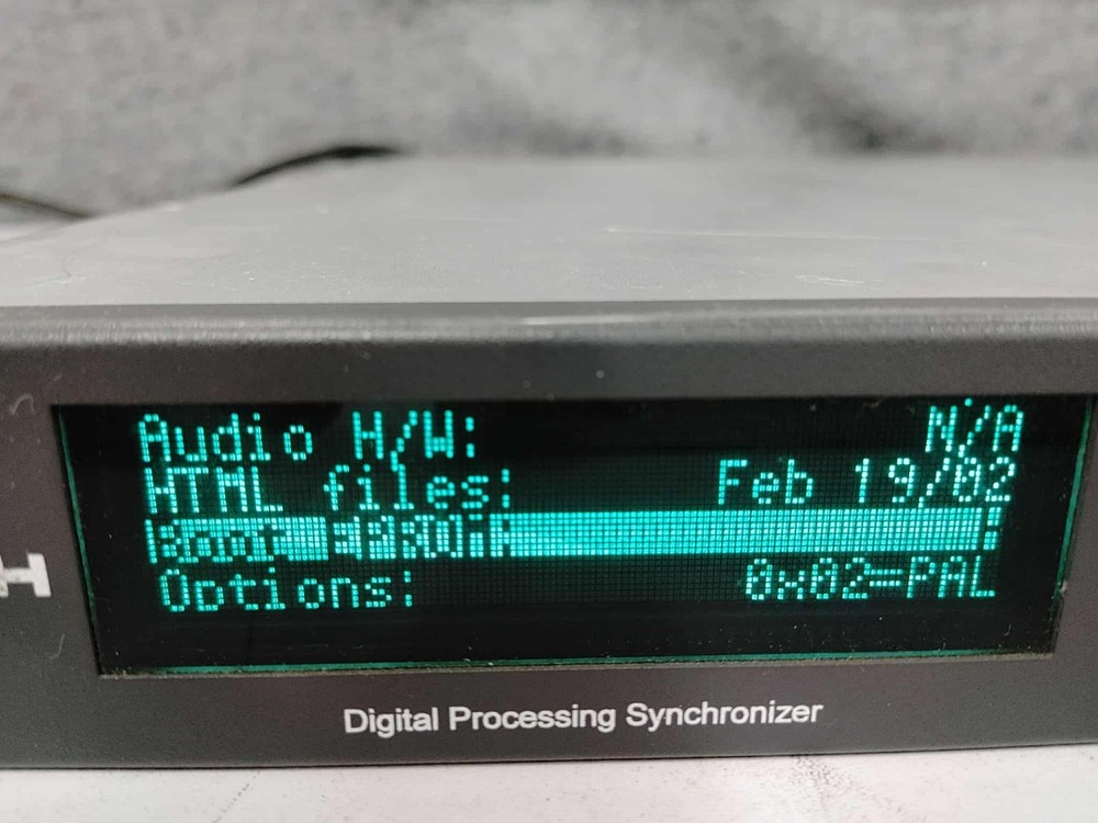 LEITCH DPS-575 9 DIGITAL MULTI CHANNEL PROCESSING SDI SYNCHRONIZER w PAL Option