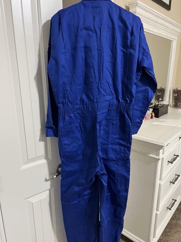 Bulwark Flame Resistant Coverall – Royal Blue, Size 34 Regular