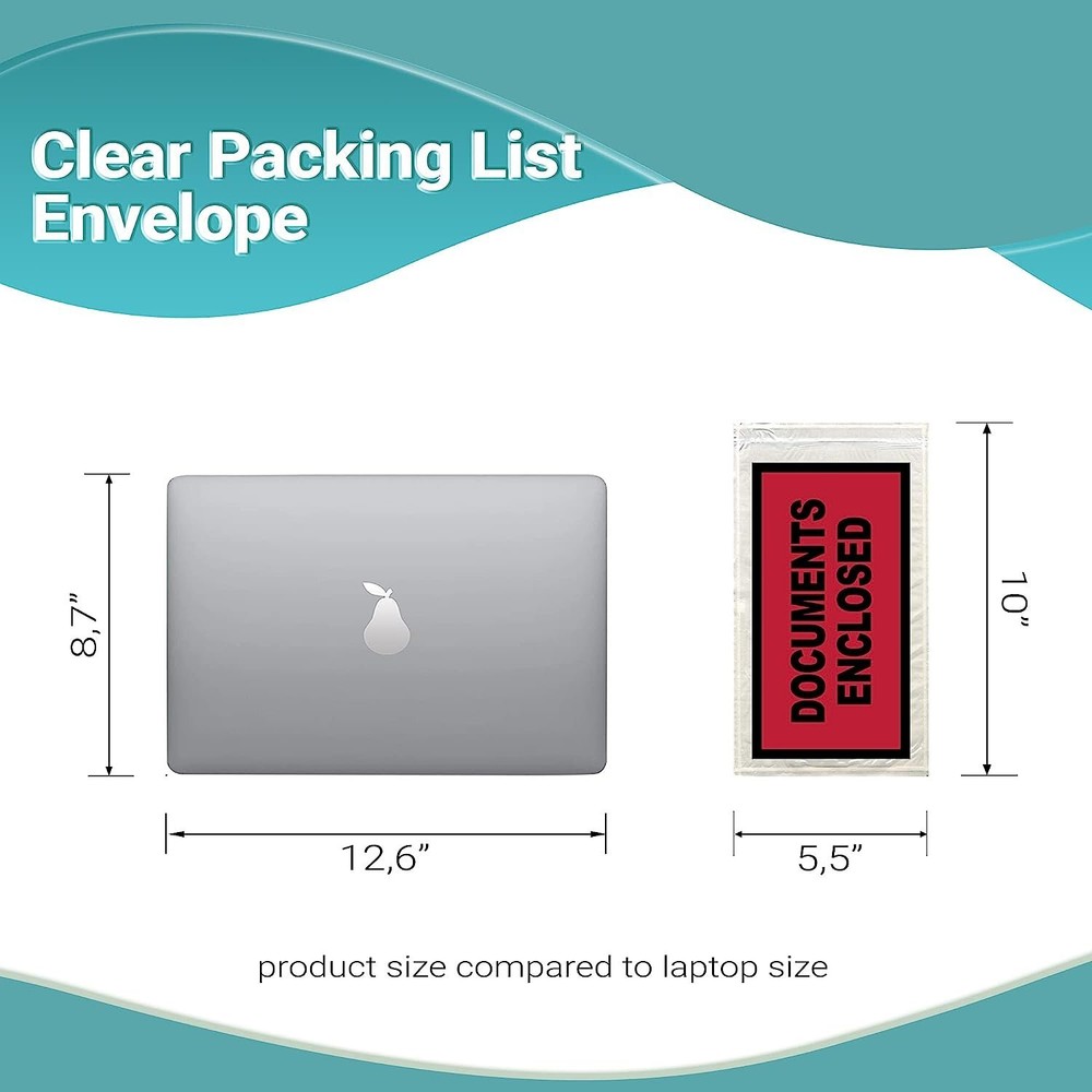 1000 Important Papers Packing Envelopes 5.5 x 10 Back Loading