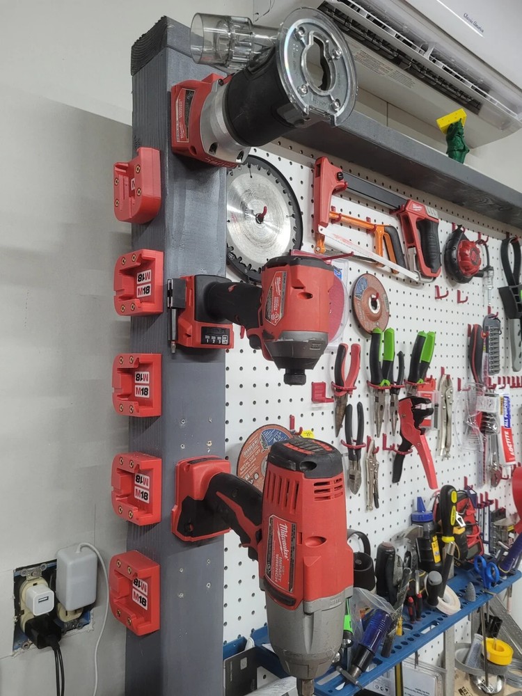 Milwaukee M18 Tool Wall Mount | Storage Hanger | 3D Printed ABS