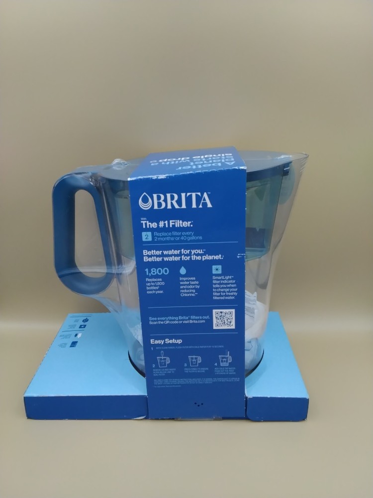BRITA 10- CUP WATER FILTER PITCHER WITH 2 FILTER INSIDE NEW.
