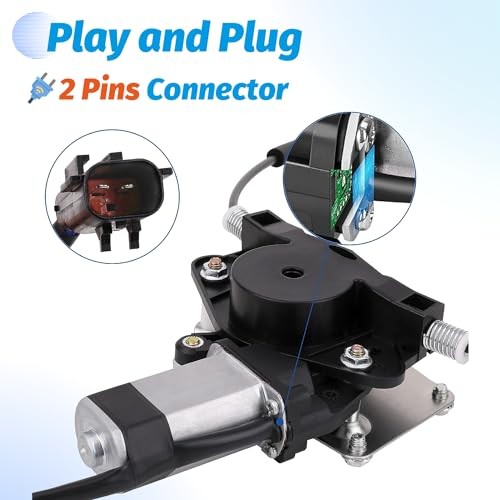 Rear Left Driver & Right Passenger Side Power Window Regulator with Motor