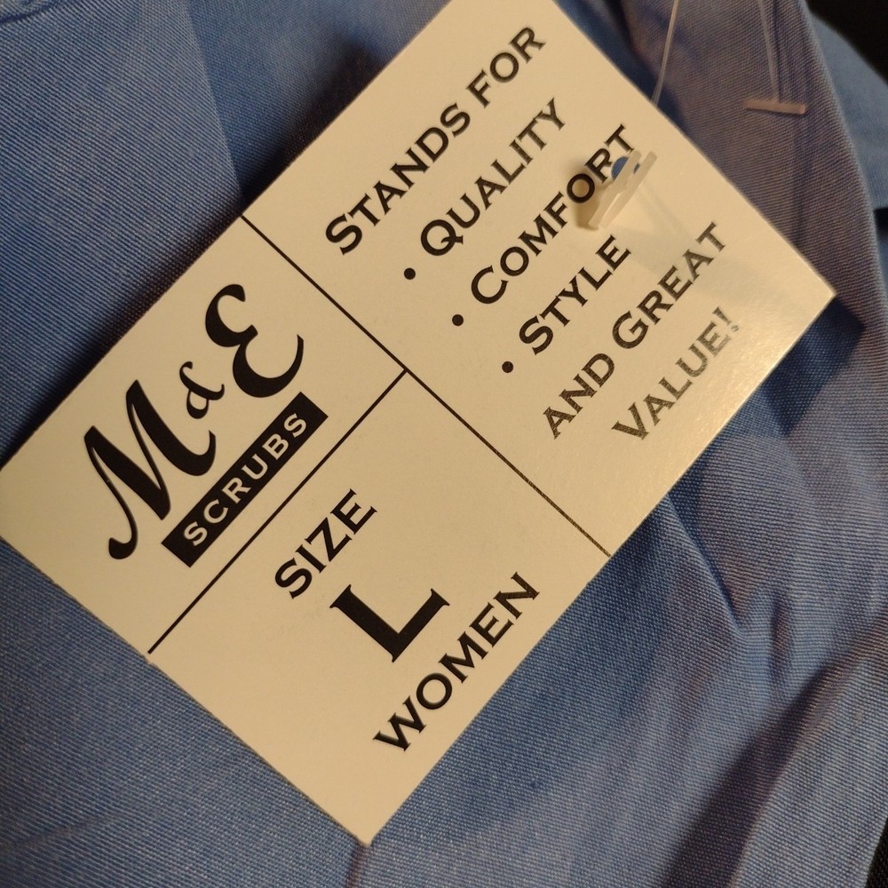 M & E Scrub Pants Blue Large