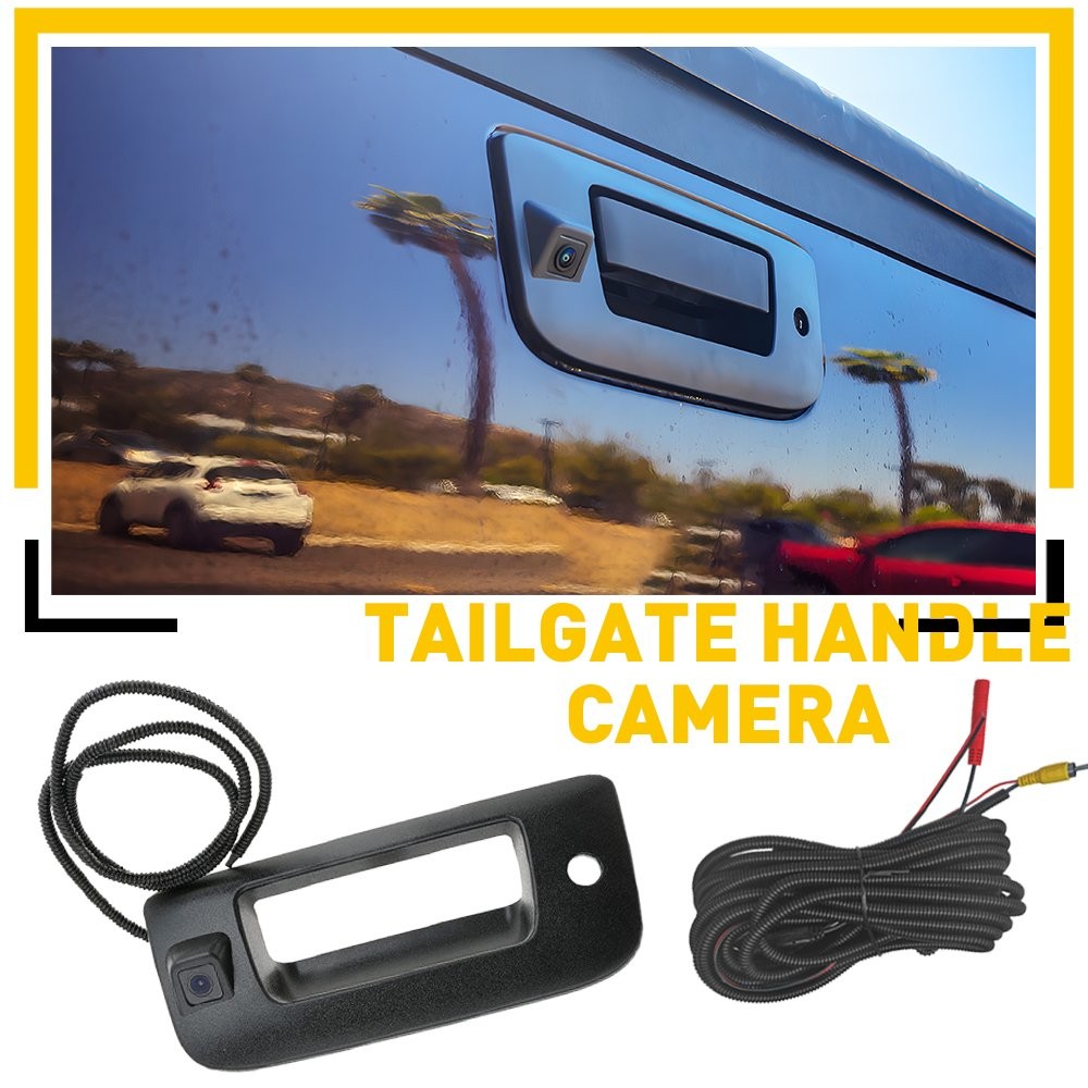 Tailgate Handle Rear View Backup Camera For GMC Sierra Chevy Silverado 2007-2013