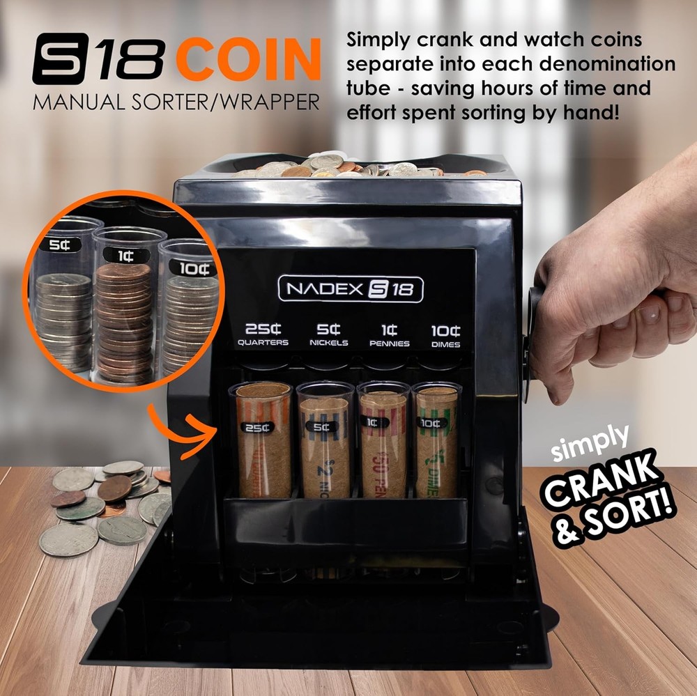 Manual Coin Sorting and Wrapping Machine - S18 Model