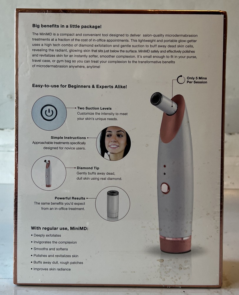 Trophy Skin MiniMD - Mini Handheld Microdermabrasion System - Improves Textur...