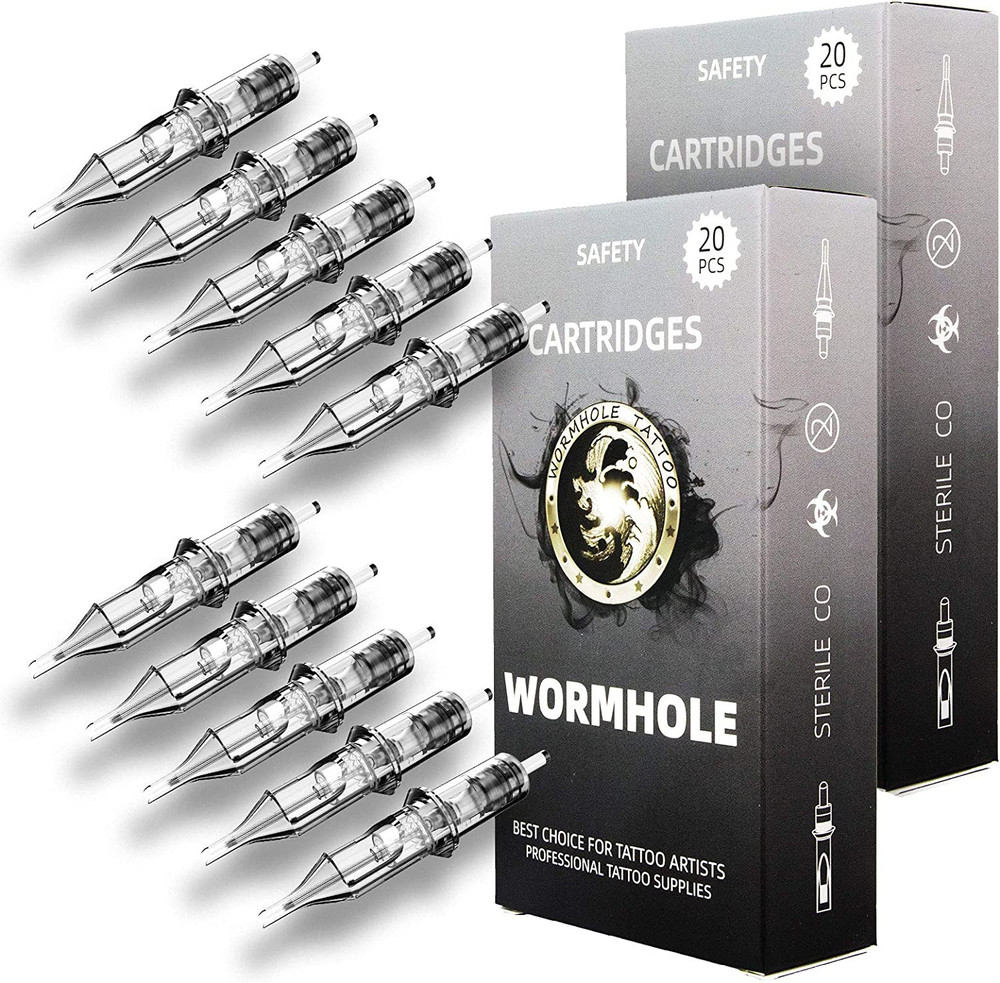 50PC Assorted Sterile Disposable Cartridges Tattoo Needles Round Liner Shader