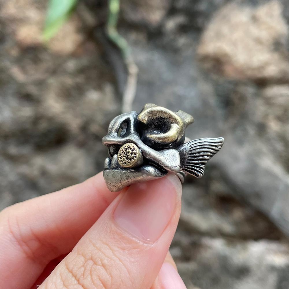 Edc Beads for Knife Rope Outdoors Diy Tools White Brass Skull Lanyard Pendants