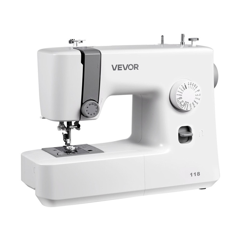 Sewing Machine 18 Stitch Applications LED Light Foot Pedal Simple Dial Con