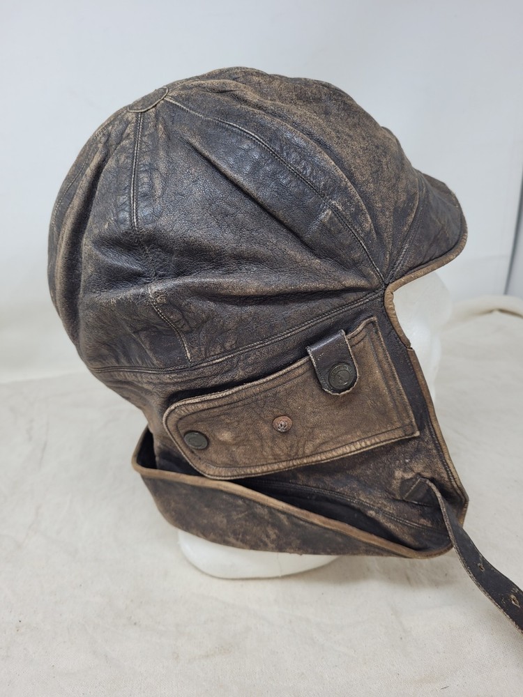 Ww11 Era Aviation Hat Brown Leather