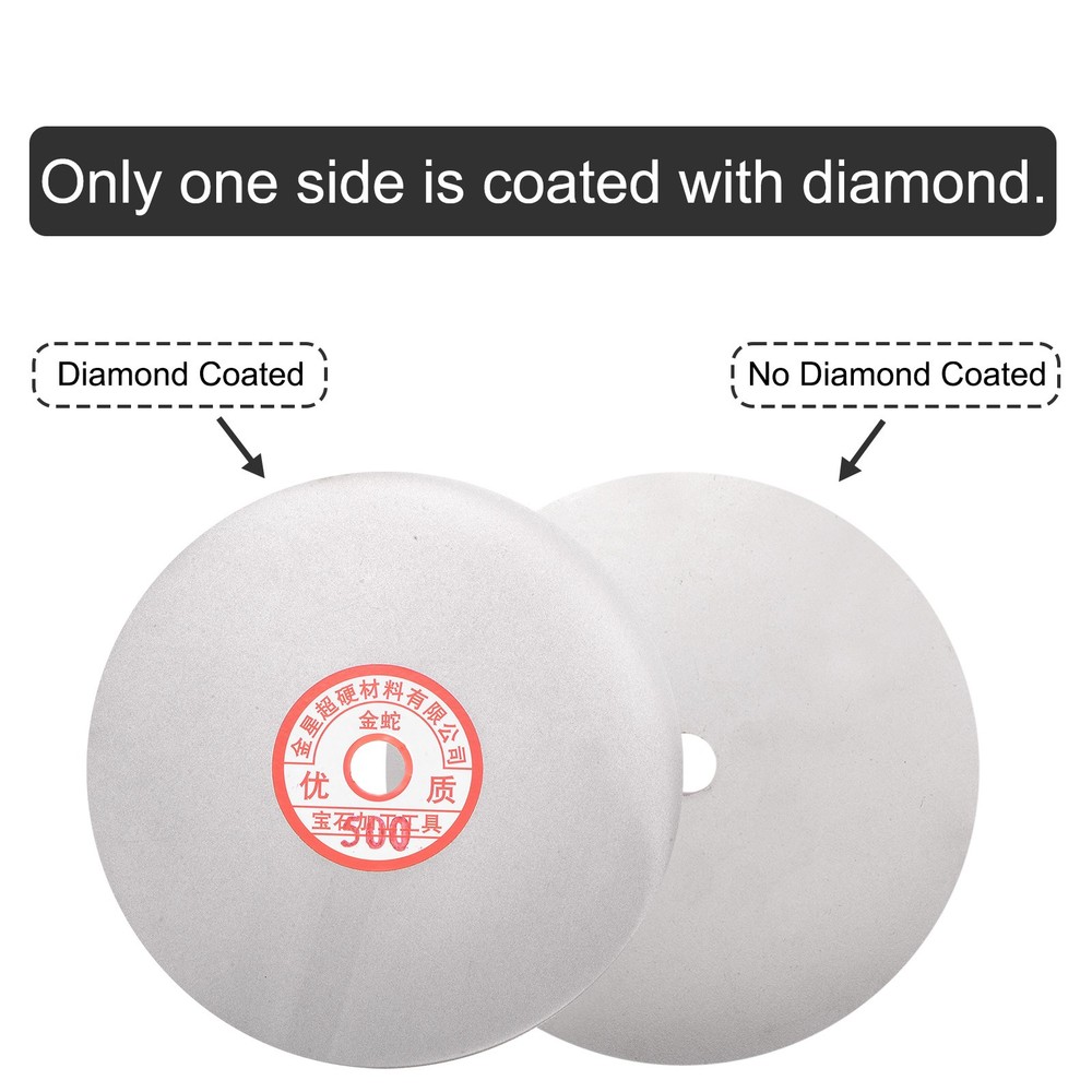 Diamond Sanding Grinding Disc 6" Grit 500 5/8" Arbor Hole Flat Lap Wheel Disk