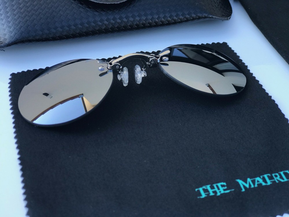 Glasses Matrix 4 Resurrections: Morpheus Silver Mirror Effect