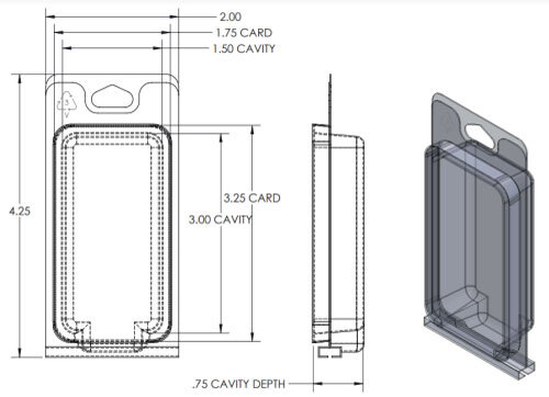 Plastic Clamshell Packages Thermoformed Cases Quantity of 450 Packaging Material