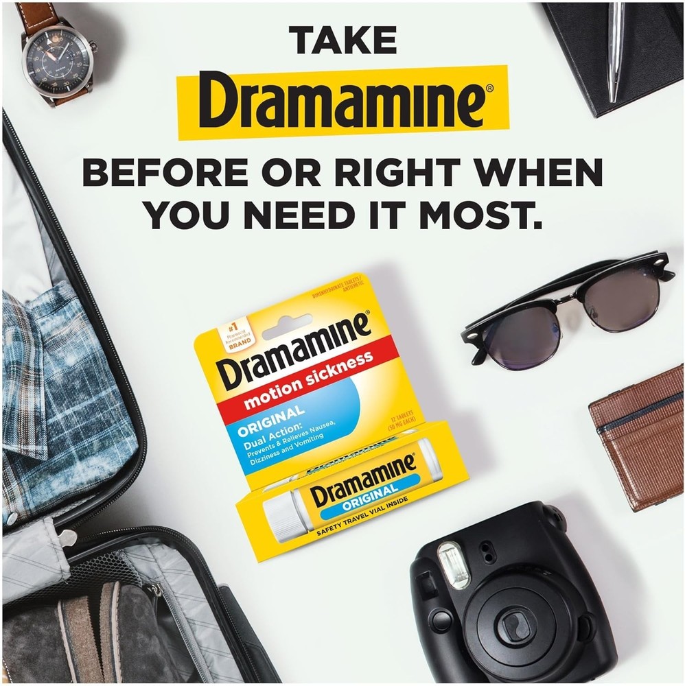 Dramamine Tablets Original Formula, 12 Tablets