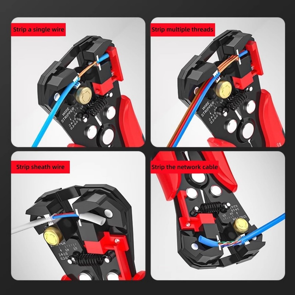 5 in 1 Self-Adjusting Wire Stripper Cutter,Multi-Functional Wire Crimping Too...