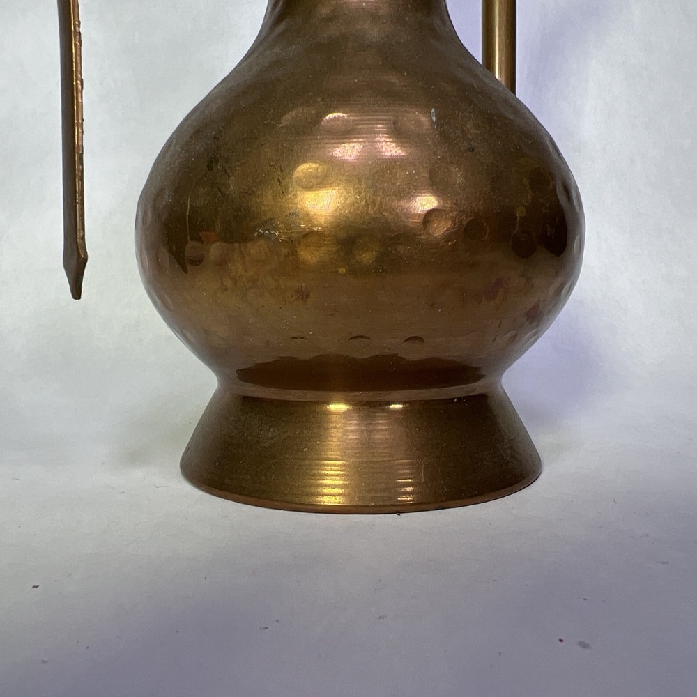 Vintage Middle Eastern Dimpled Brass Tea Pot Pitcher – Handcrafted