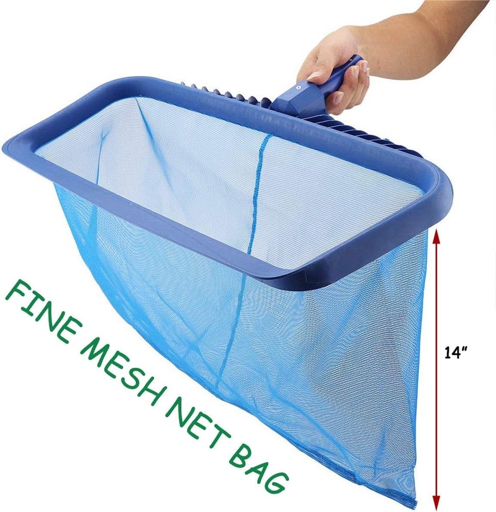 Heavy Duty Pool Skimmer Net - Deep Mesh Leaf Rake for Inground & Above Ground...