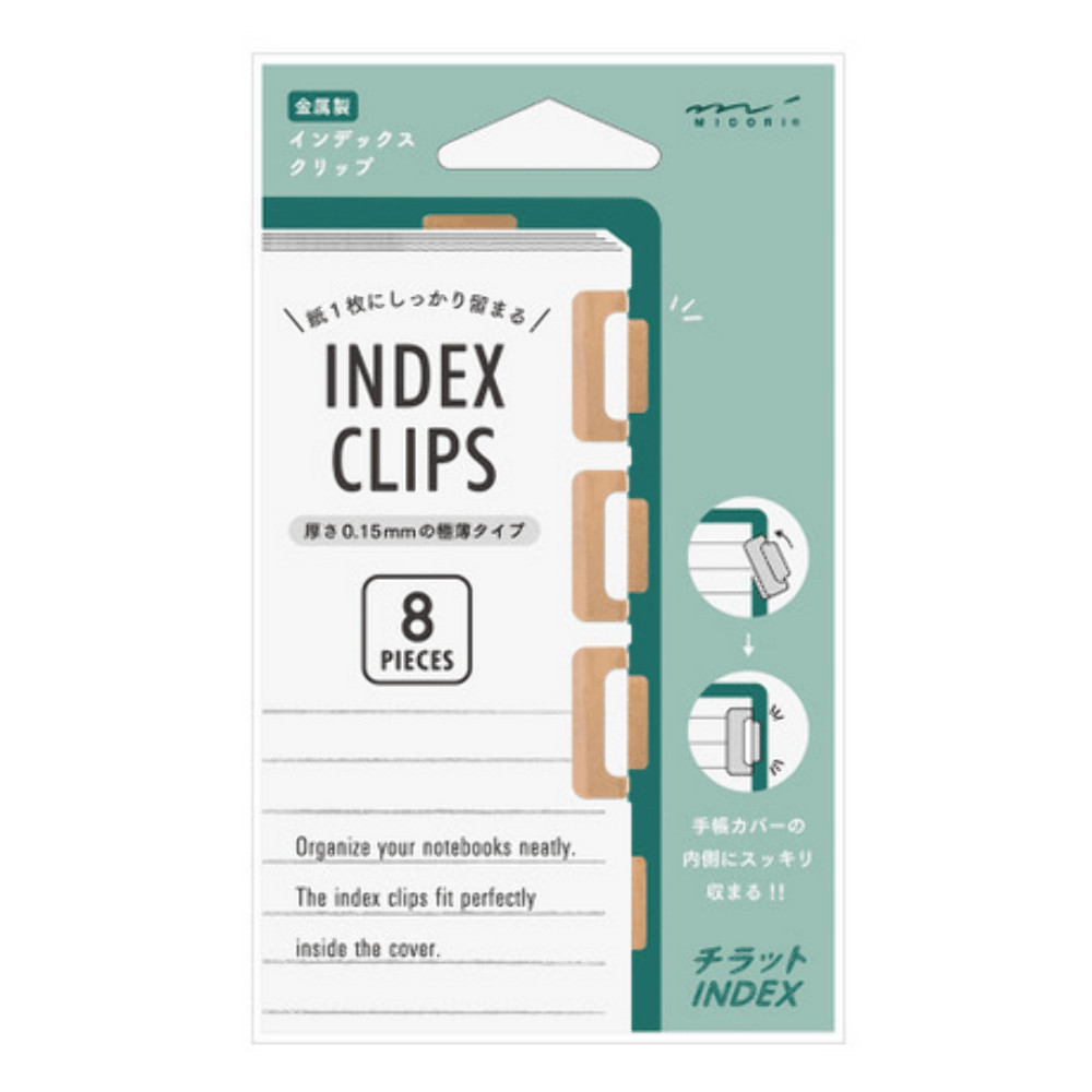 Midori Index Clip Chiratto Orange