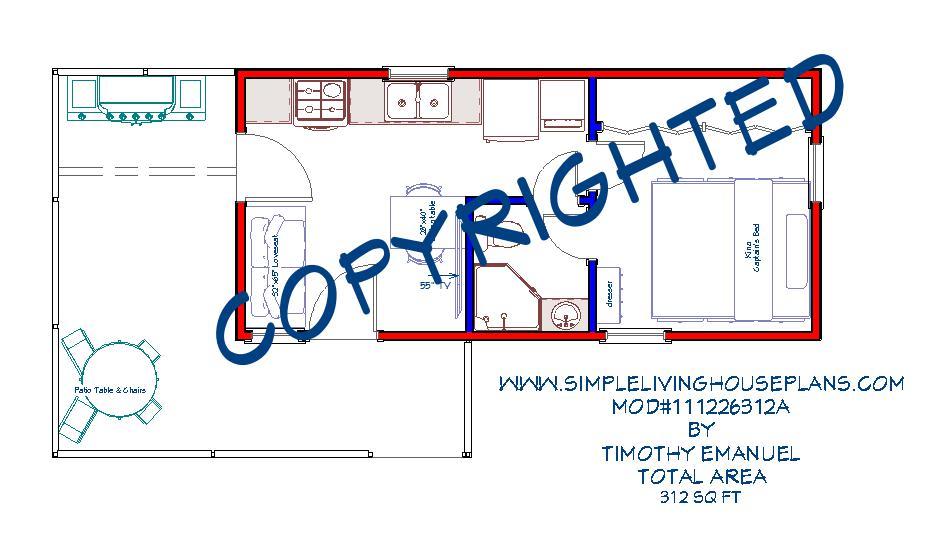 319sqft -12'x26'a Tiny House design - ala cart