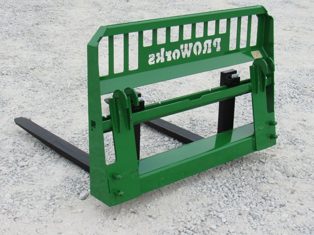 48" 4,000 Pound Pallet Fork Attachment Fits John Deere Tractor Loader Hook Pin