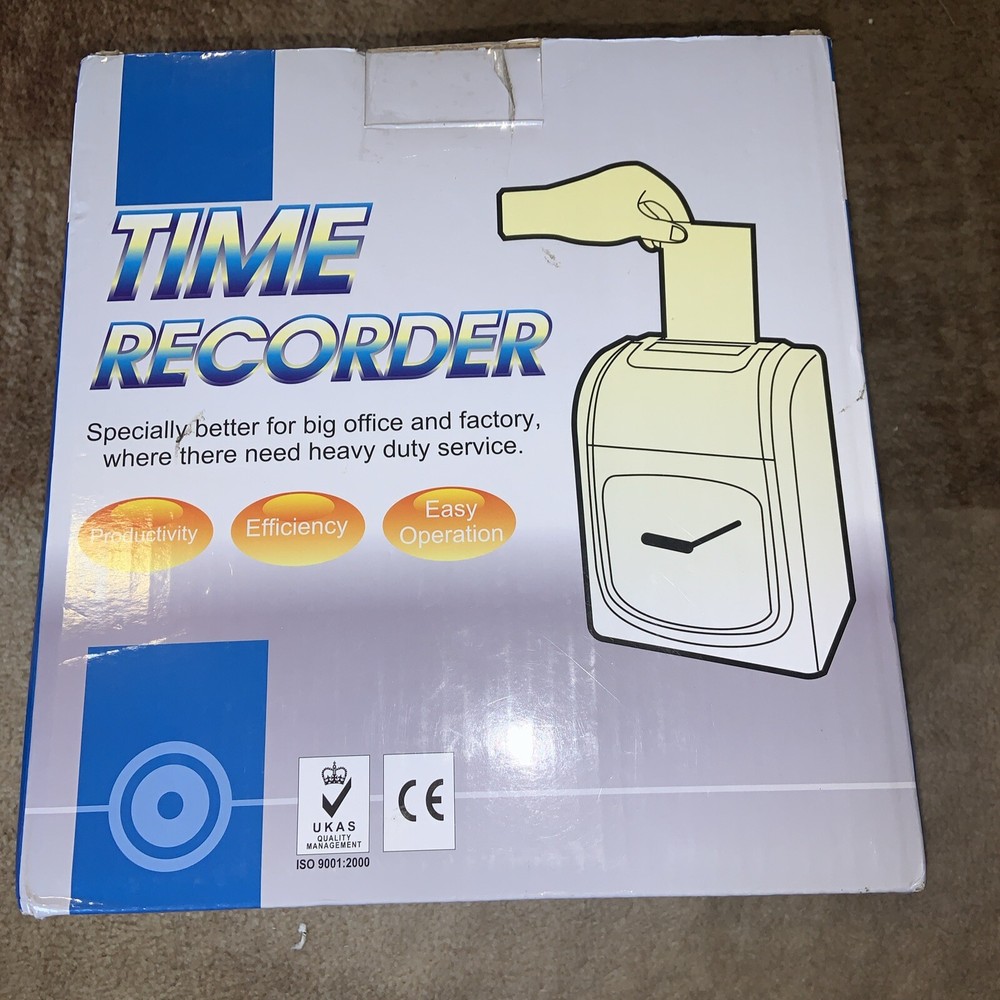 Electronic Time Clock Auto-Align Time Clocks Small Business with 50-Piece Tim...
