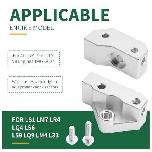 Knock Sensor and Hardnesses Relocation Bracket Kit for GM Gen 3 LS V8 Engines
