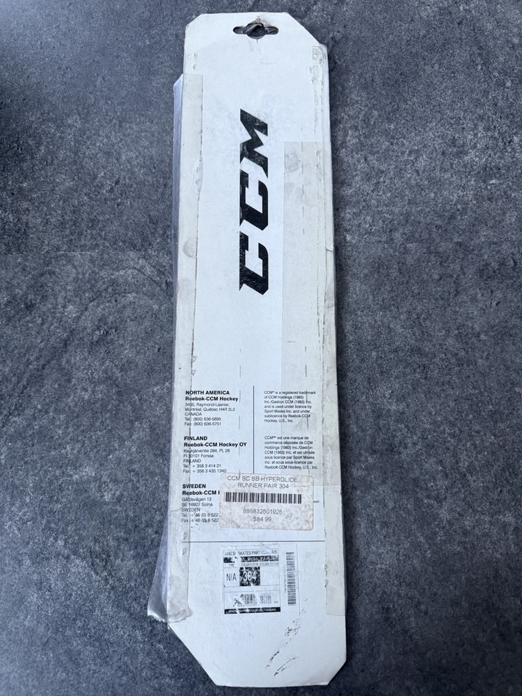 CCM Skate Runner Pair SB Hyper-Glide Polished Steel | Size 304