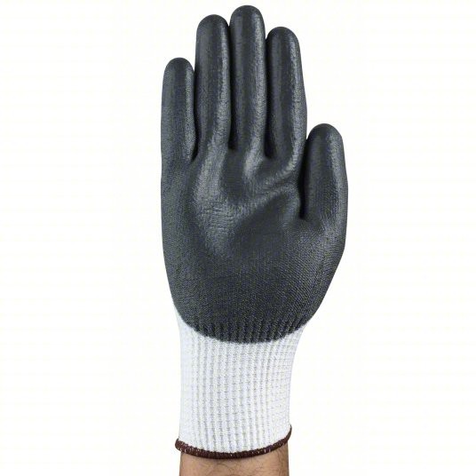 6 Pair Medium HyFlex® 11-735 Size 8, ABR 6, A4 Cut Resistant Gloves Polyurethane