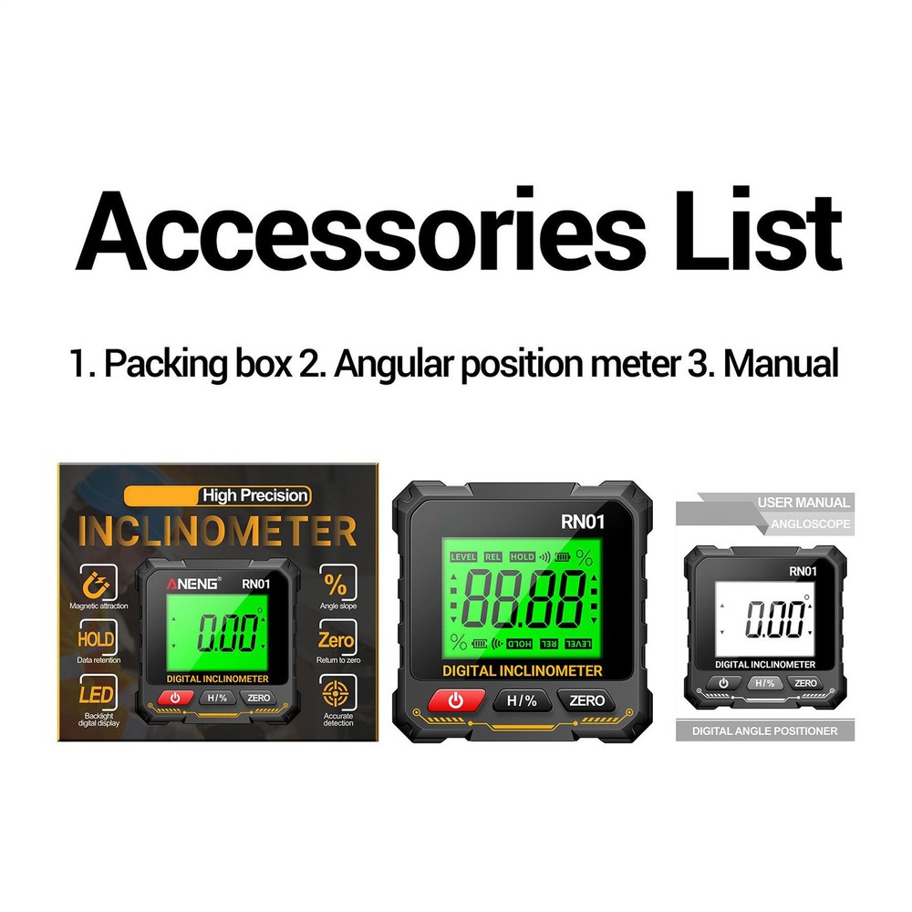 Digital Angle Finder Magnetic Mini Protractor Angle Finder Measuring