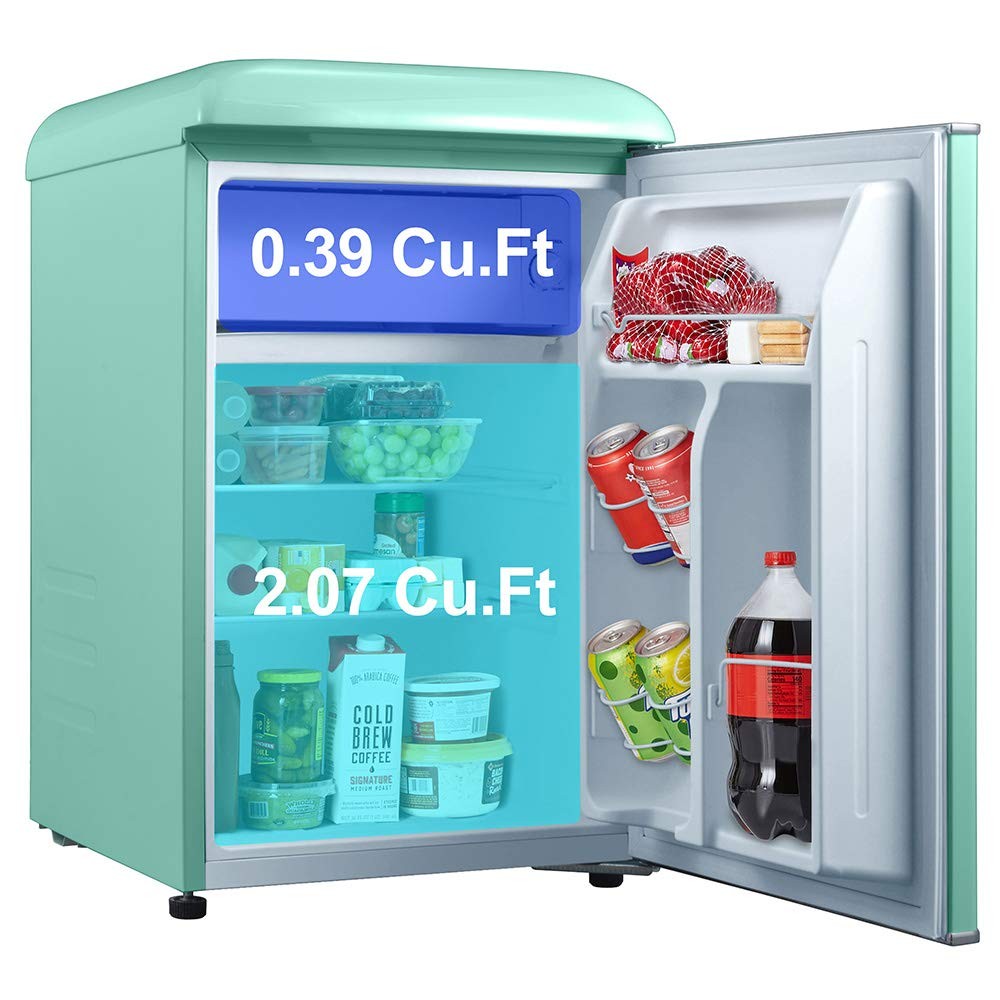 GLR25MGNR10 Compact Refrigerator, Mini Fridge with Single Doors, Adjustable M...