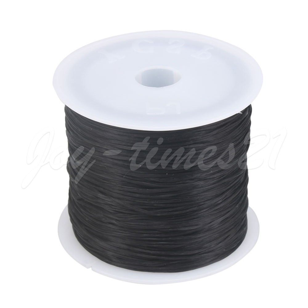 3 Pcs Black Craft Elastic String Thread 0.5mm for Jewelry Making 0.5mm