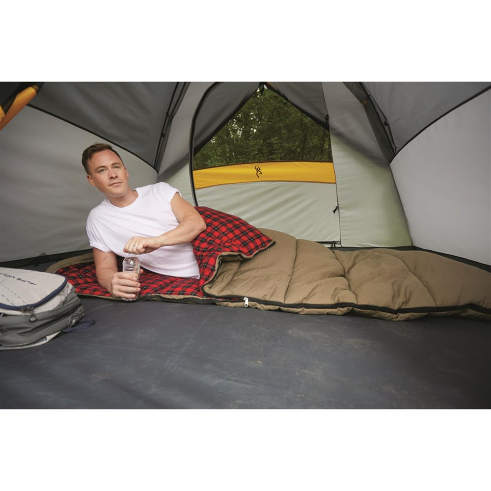 Guide Gear Canvas Hunter Extreme Sleeping Bag Rectangular-Shaped With Hood