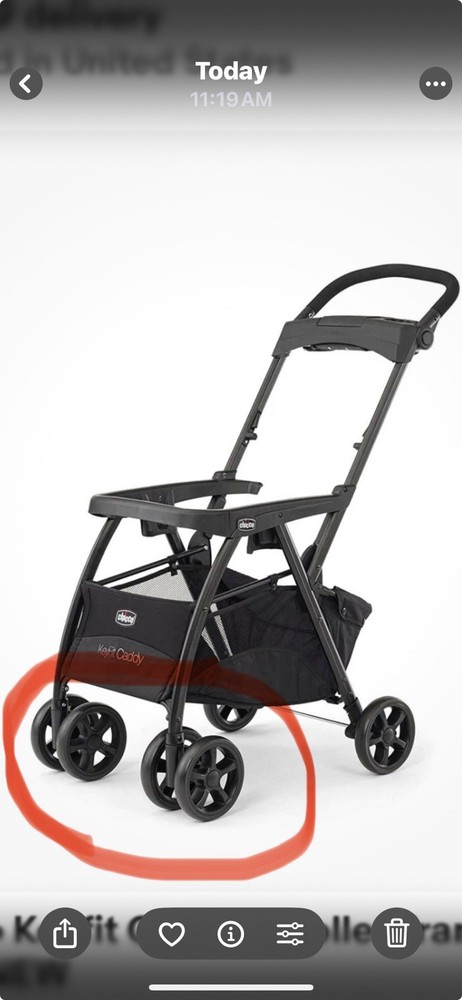Chicco Keyfit Caddy Stroller Replacement Front Wheels. Silver Double Wheels.