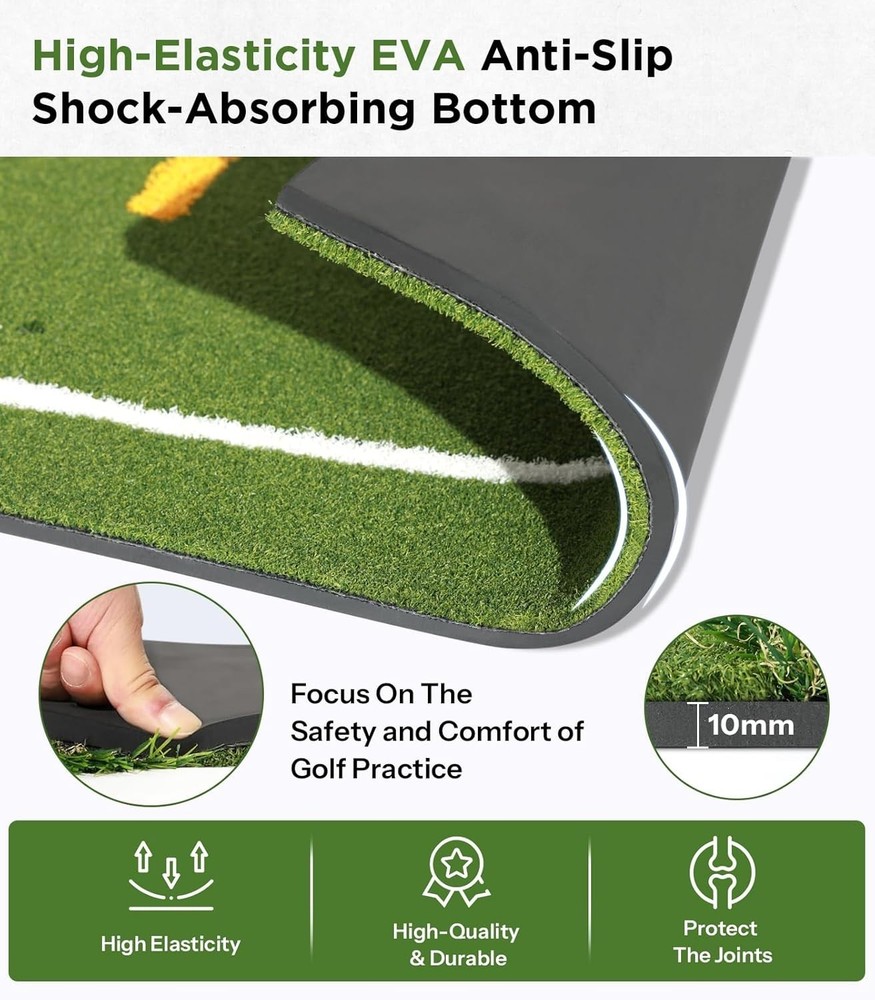 5 x 5 Golf Hitting Mat | Turf for Realistic Practice Experience