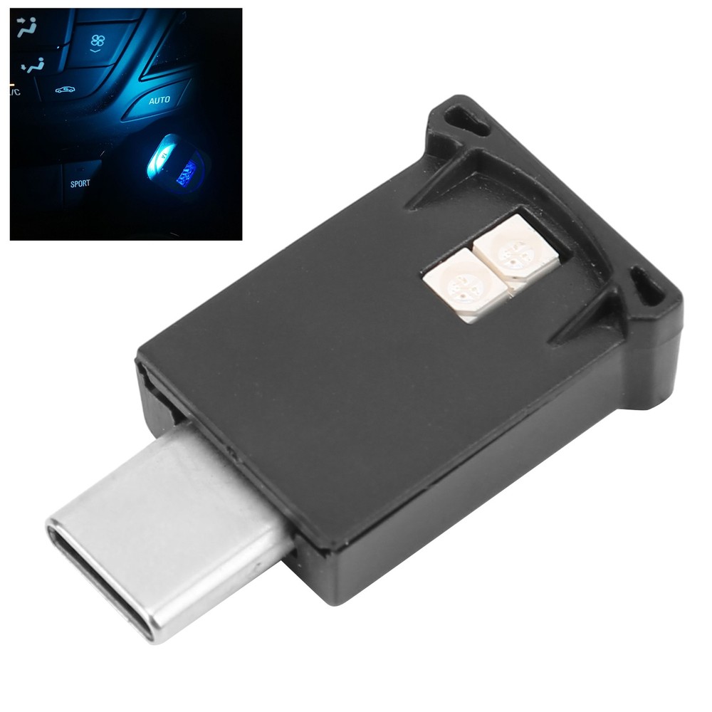 Type-C LED Ambient Light RGB Dynamic Gradient Adjustable Interior Lamp For PYVQ