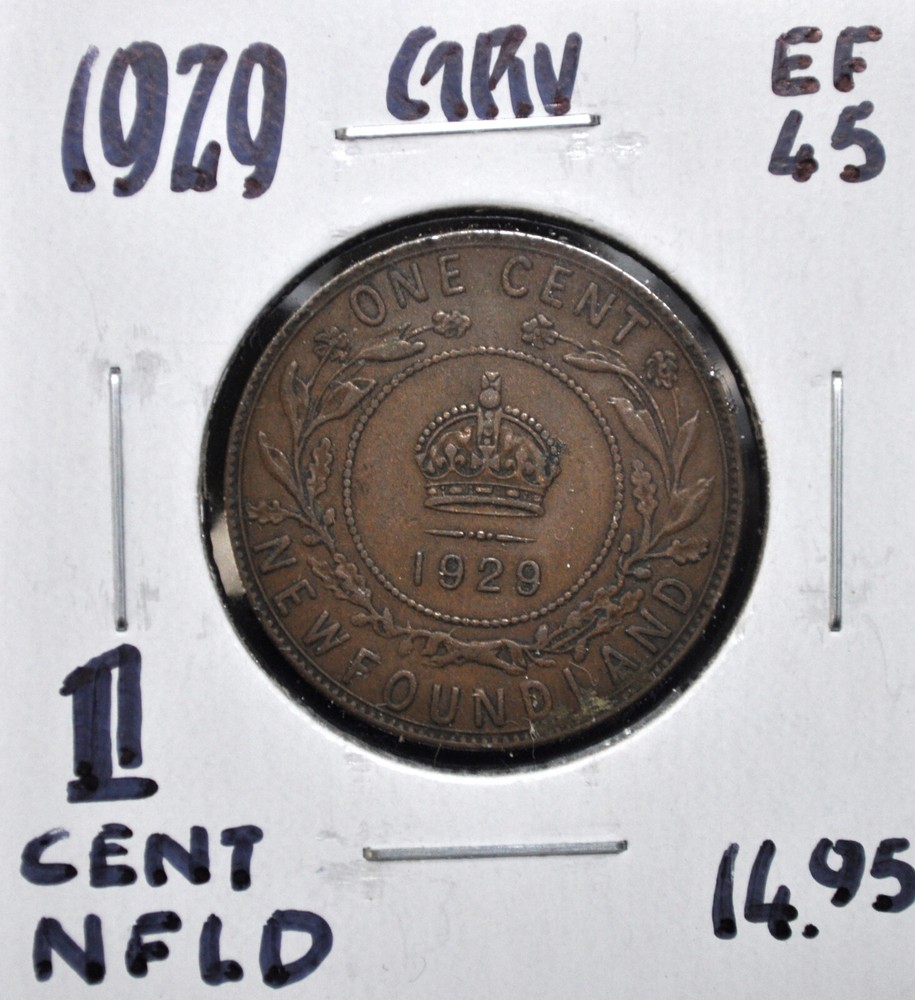 1929 Newfoundland One Cent